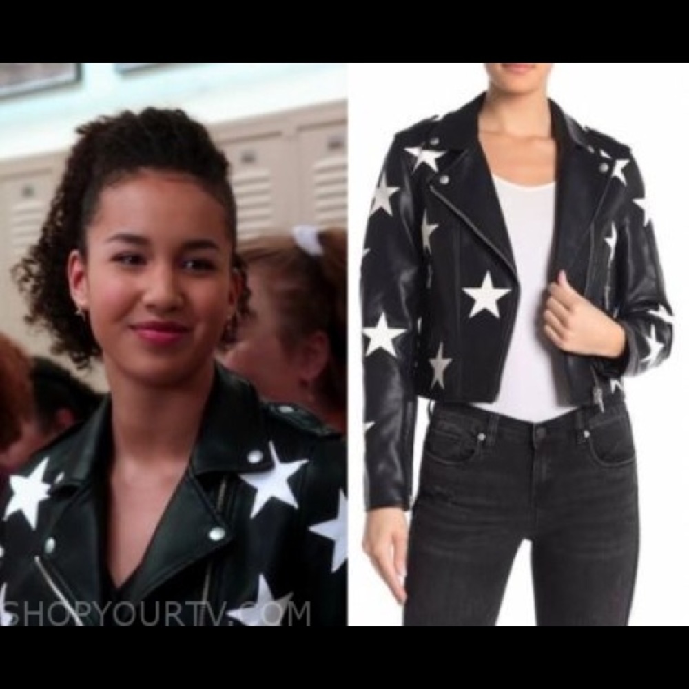 Blank NYC Star Detail Leather Biker Jacket - Picture 9 of 10